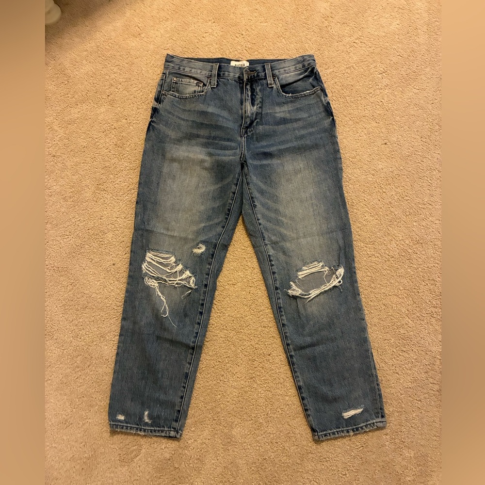 Pistola Women’s Relaxed Distressed Denim Jeans, Size 28